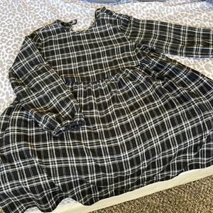 fall flannel dress